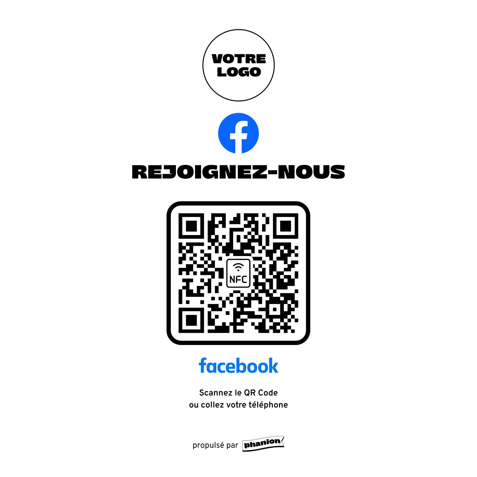 Aperçu de votre plaque facebook logo facebook acrylique