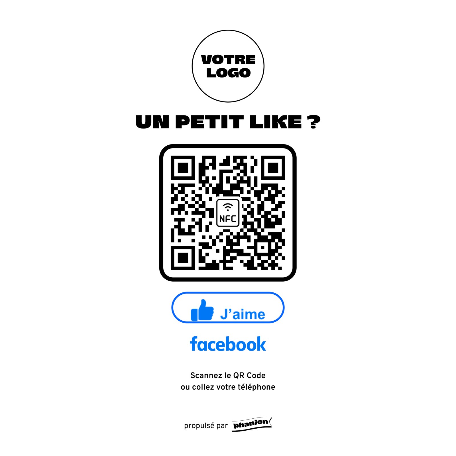 Aperçu de votre plaque facebook bouton j’aime acrylique