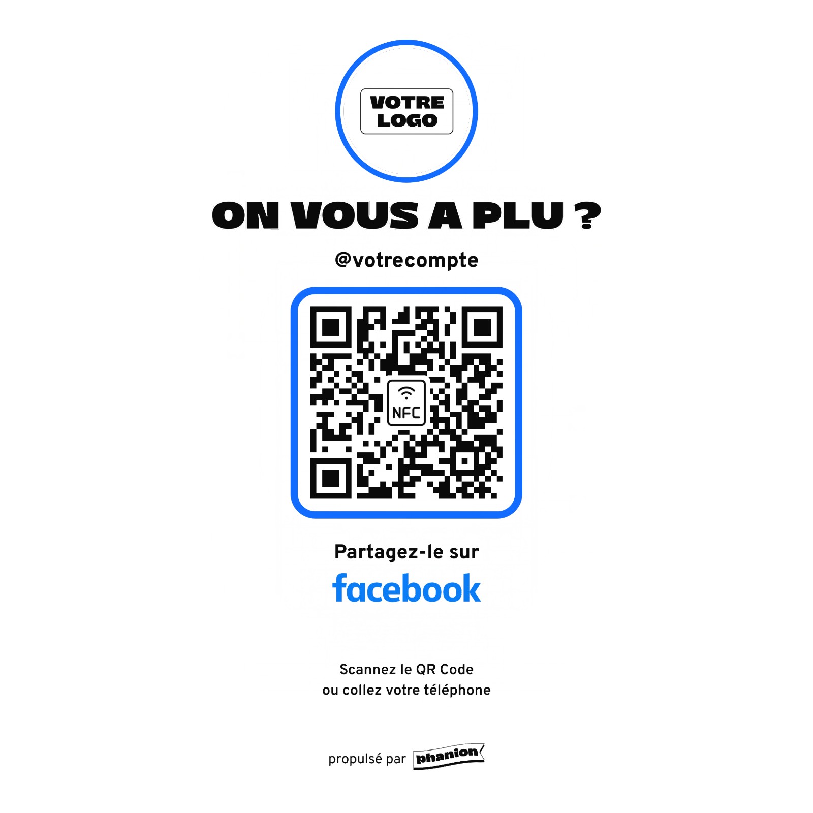 Aperçu de votre plaque facebook « on vous a plu ? » acrylique