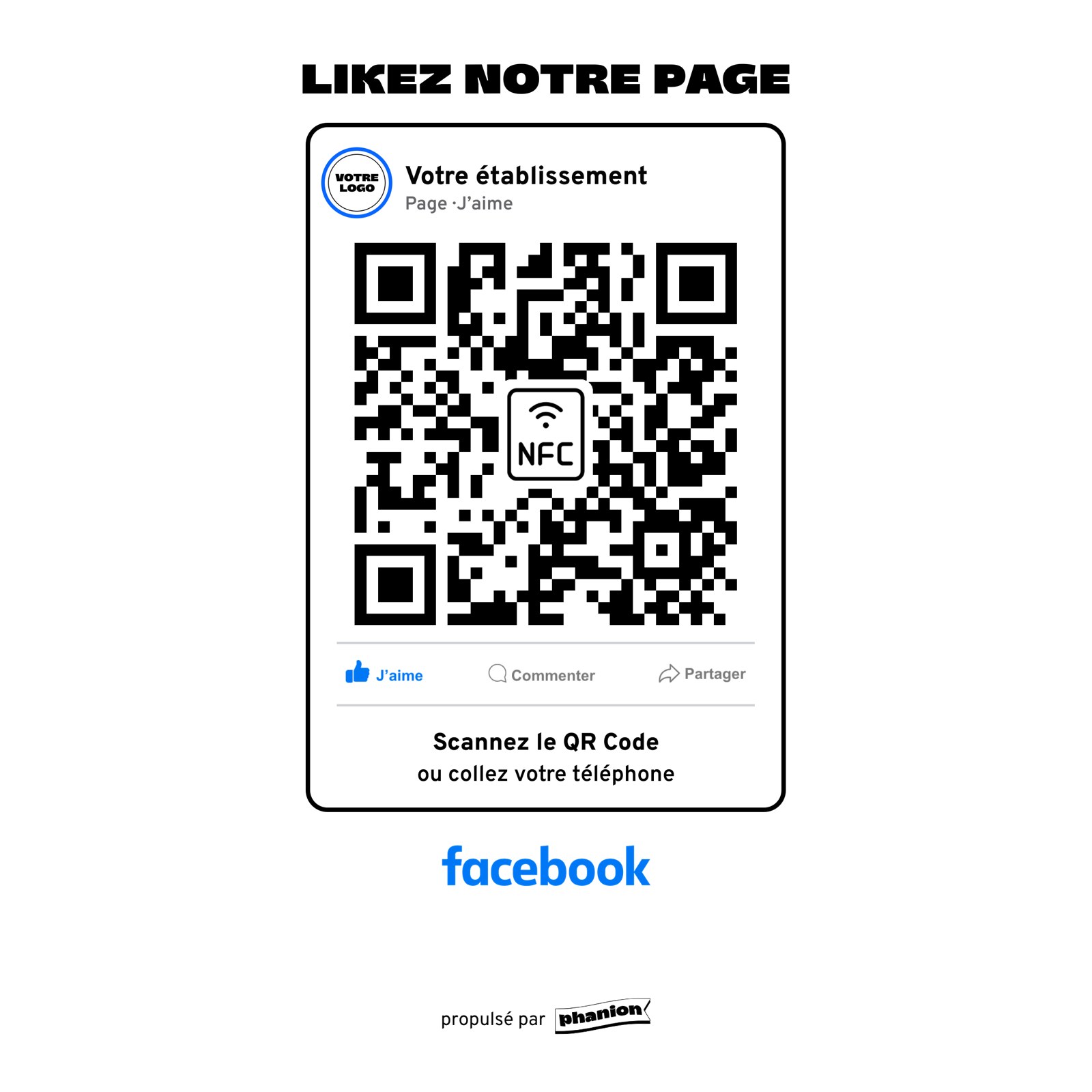 Aperçu de votre plaque facebook post facebook led