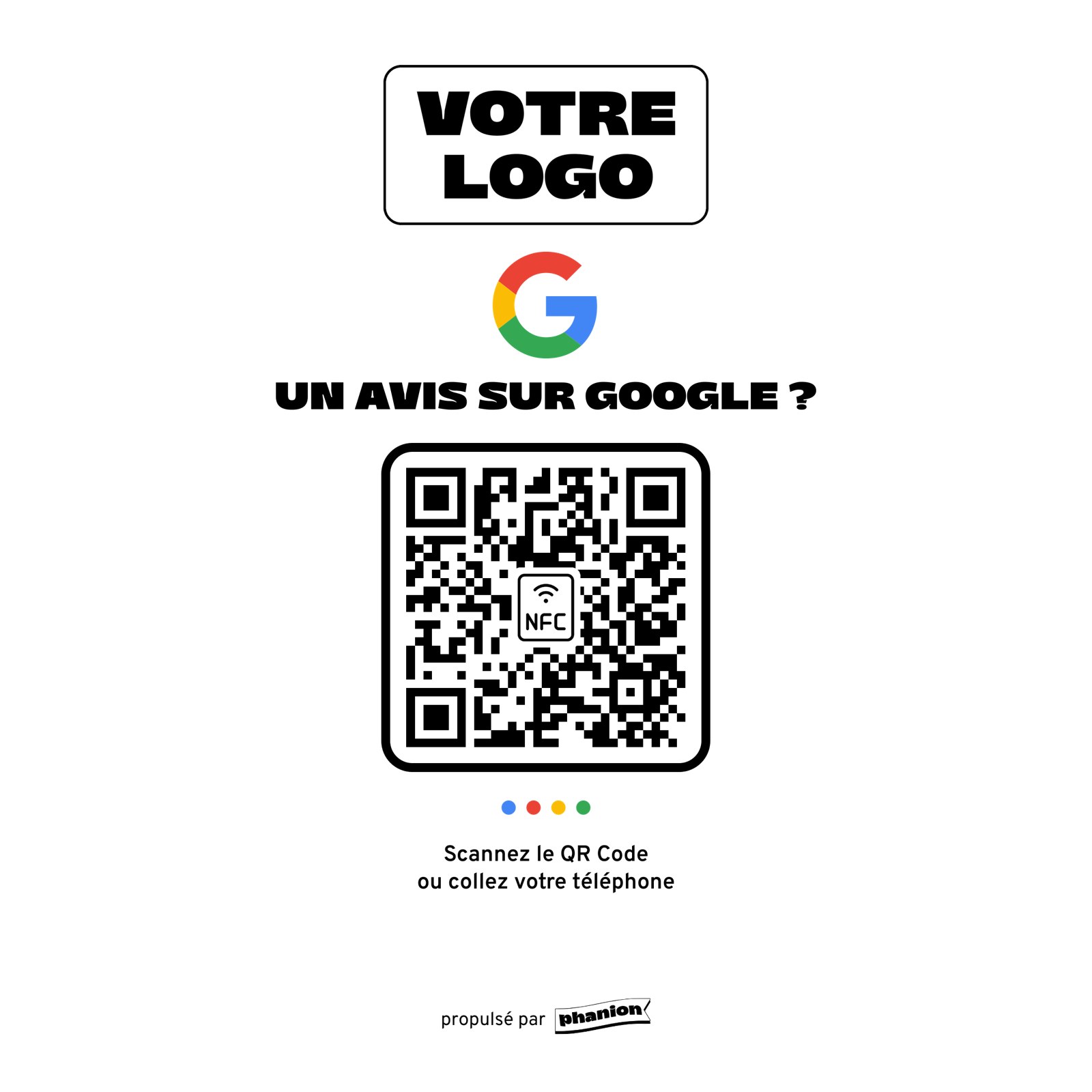 Aperçu de votre plaque avis google « un avis sur google ? » acrylique