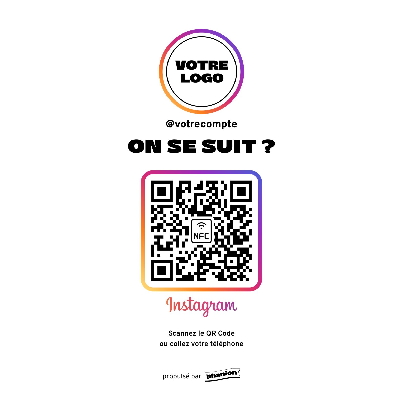 Aperçu de votre plaque instagram story acrylique