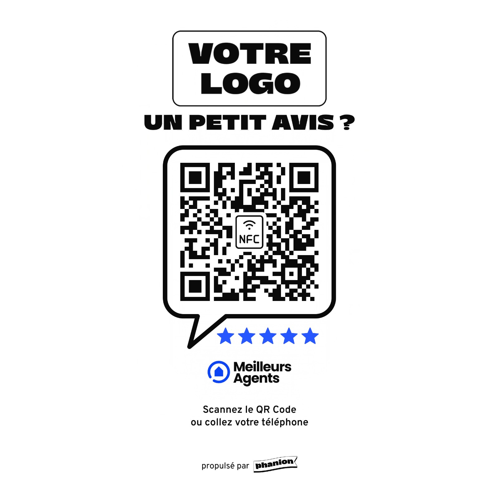 Aperçu de votre plaque avis meilleurs agents « un petit avis ? » acrylique
