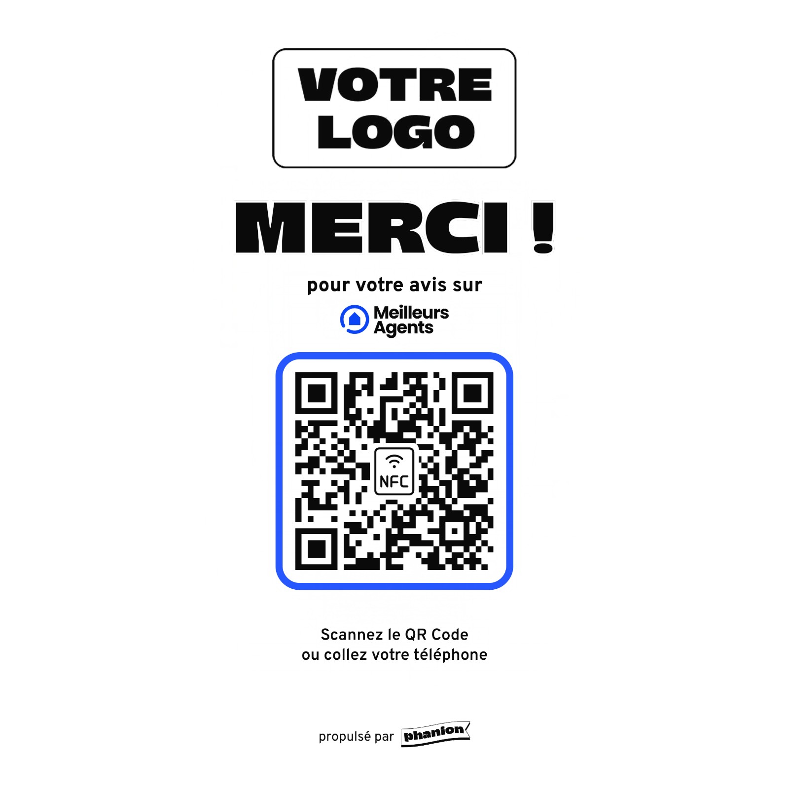 Aperçu de votre plaque avis meilleurs agents « merci ! » acrylique