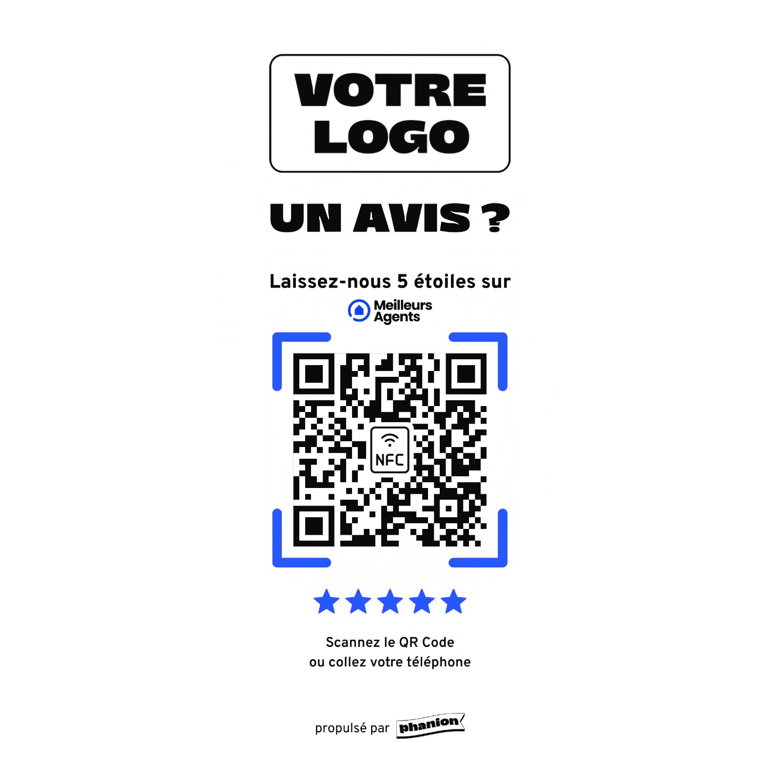Aperçu de votre plaque avis meilleurs agents « un avis ? » acrylique