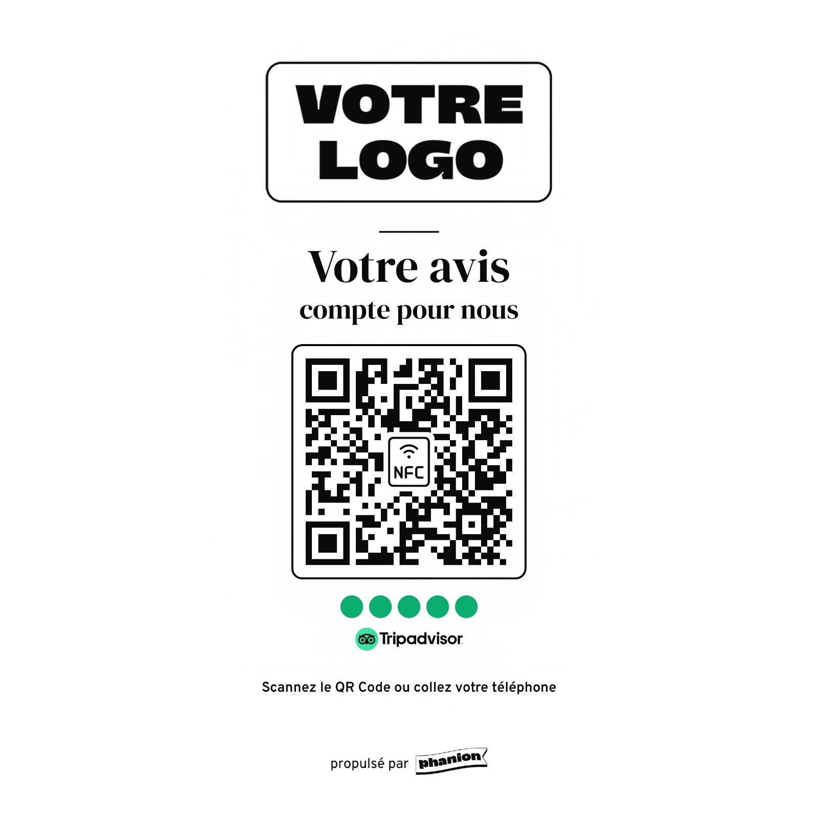 Aperçu de votre plaque avis tripadvisor élégante acrylique