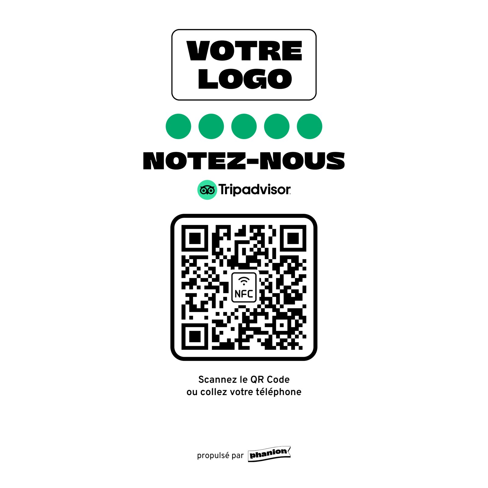 Aperçu de votre plaque avis tripadvisor « notez-nous » acrylique