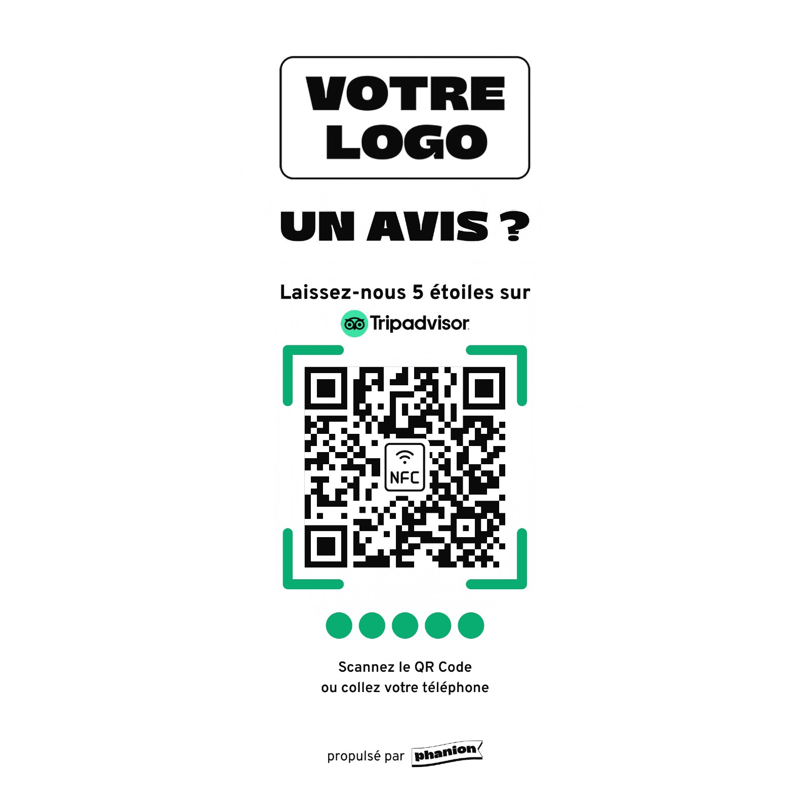 Aperçu de votre plaque avis tripadvisor « un avis ? » acrylique