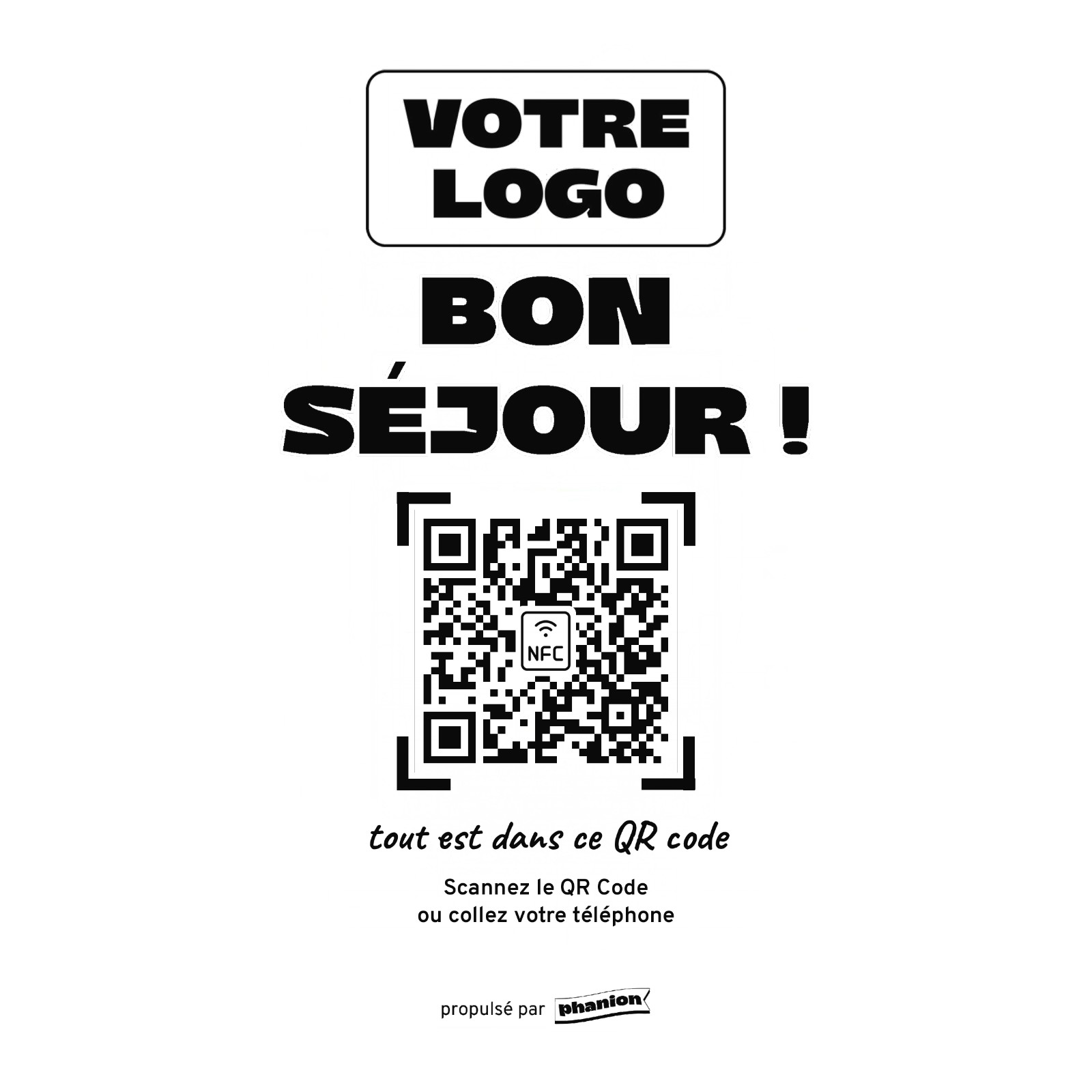 Aperçu de votre plaque accueil « bon séjour » acrylique