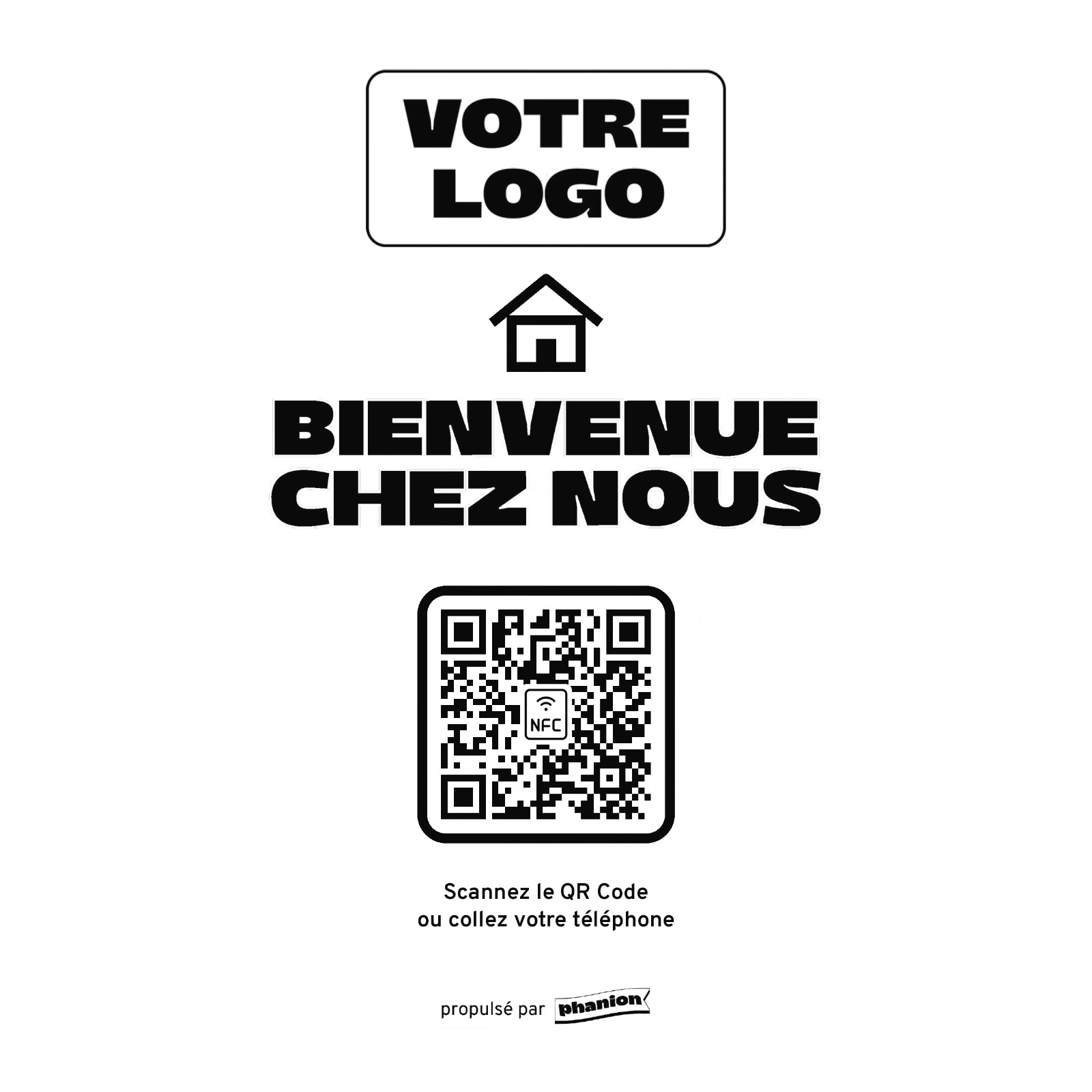 Aperçu de votre plaque accueil « bienvenue chez nous » acrylique