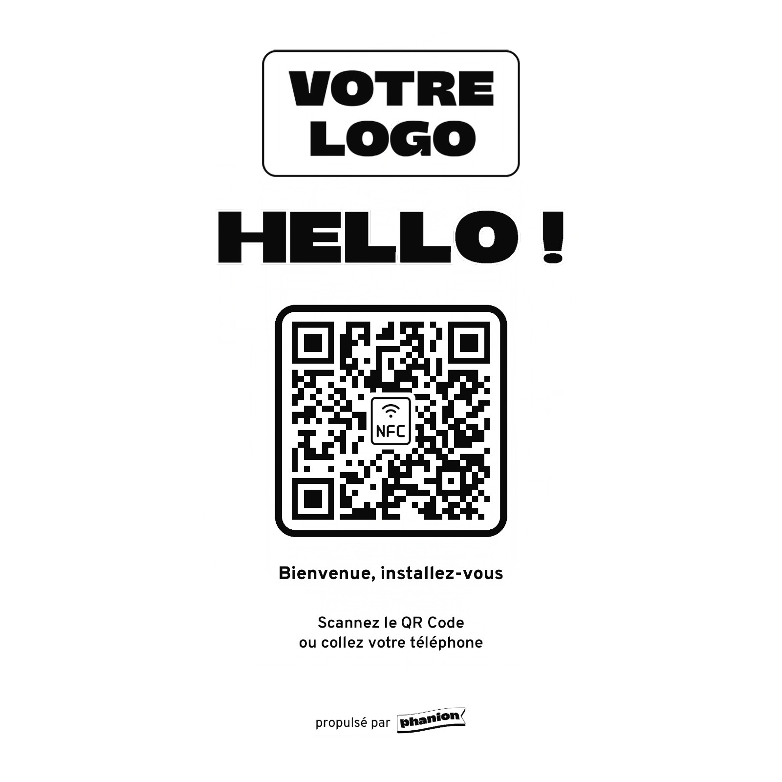 Aperçu de votre plaque accueil « hello » acrylique