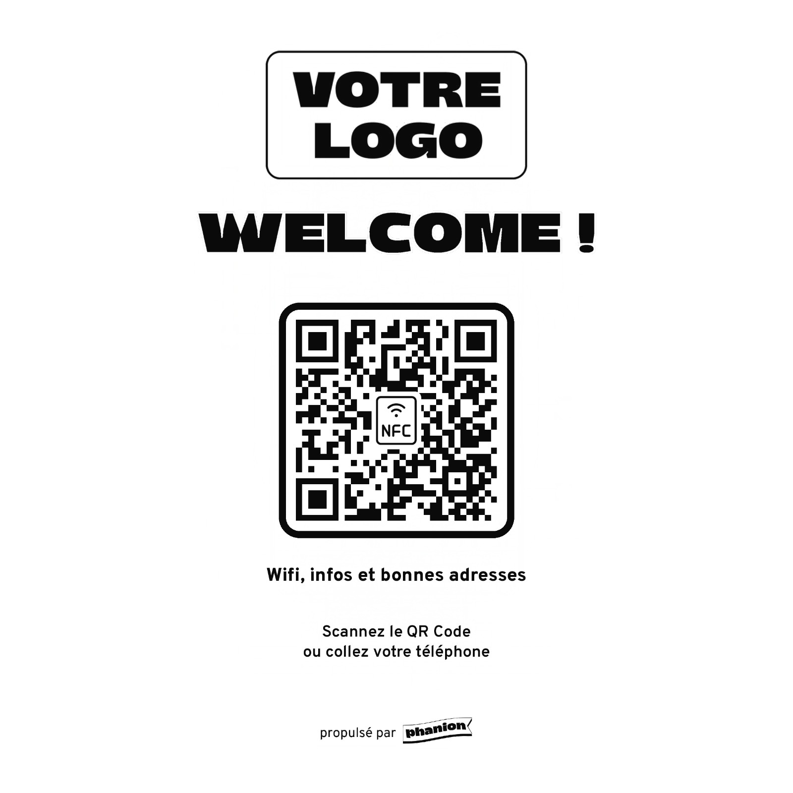 Aperçu de votre plaque accueil « welcome » acrylique
