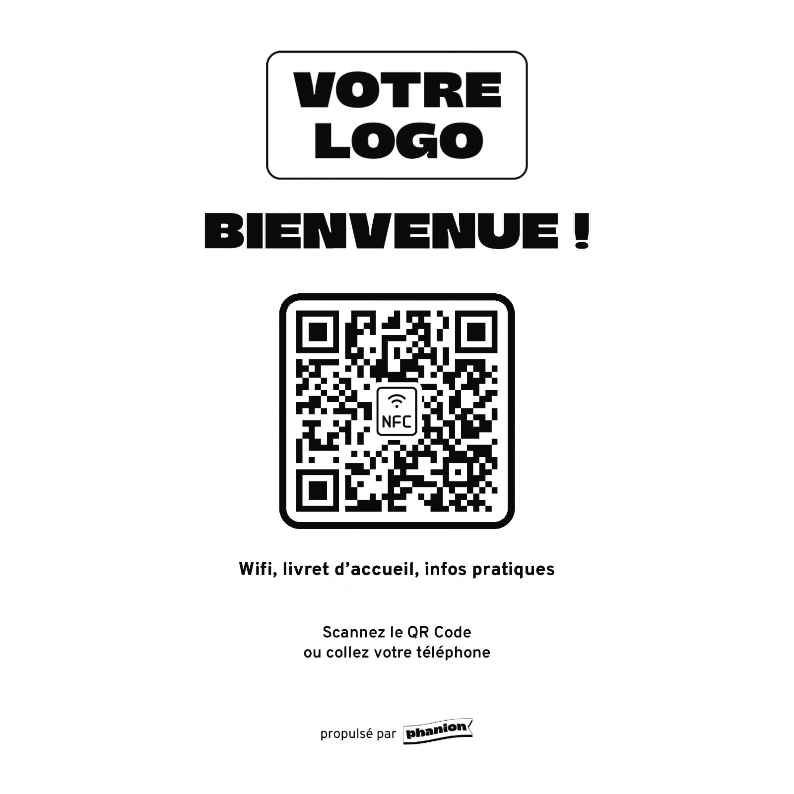 Aperçu de votre plaque accueil « bienvenue » acrylique