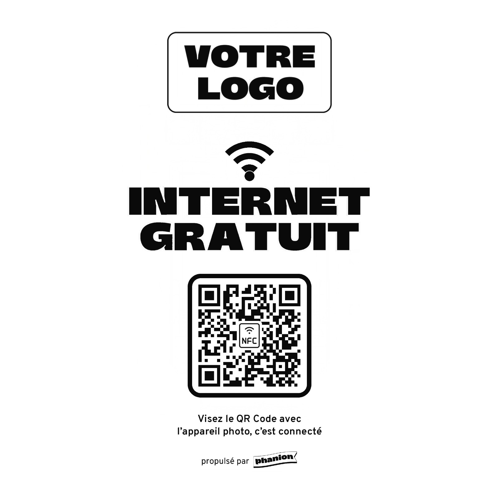 Aperçu de votre plaque wifi « internet gratuit » acrylique