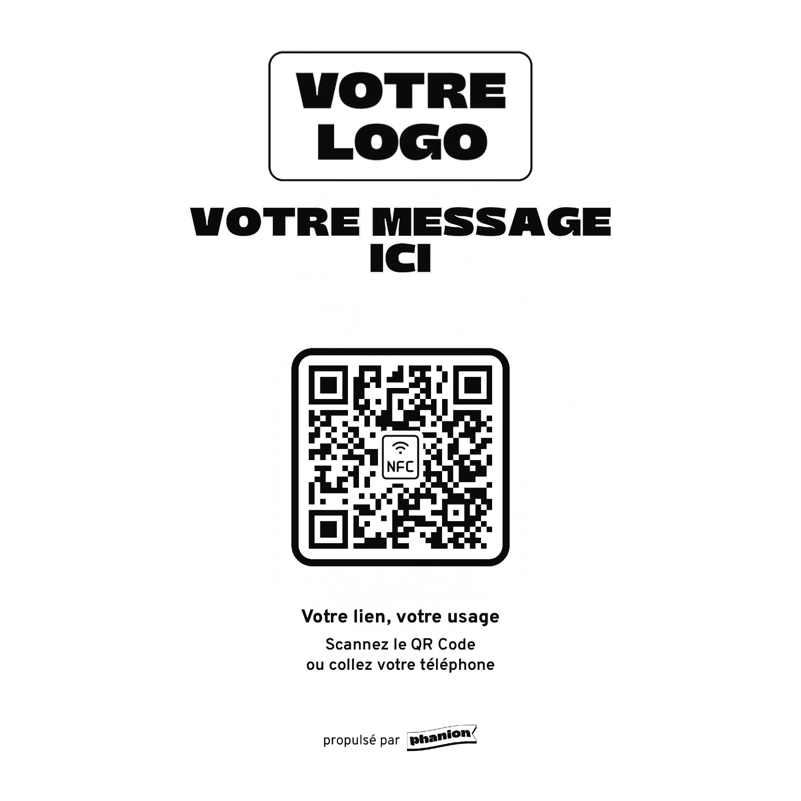 Aperçu de votre plaque sur mesure « votre message ici » led