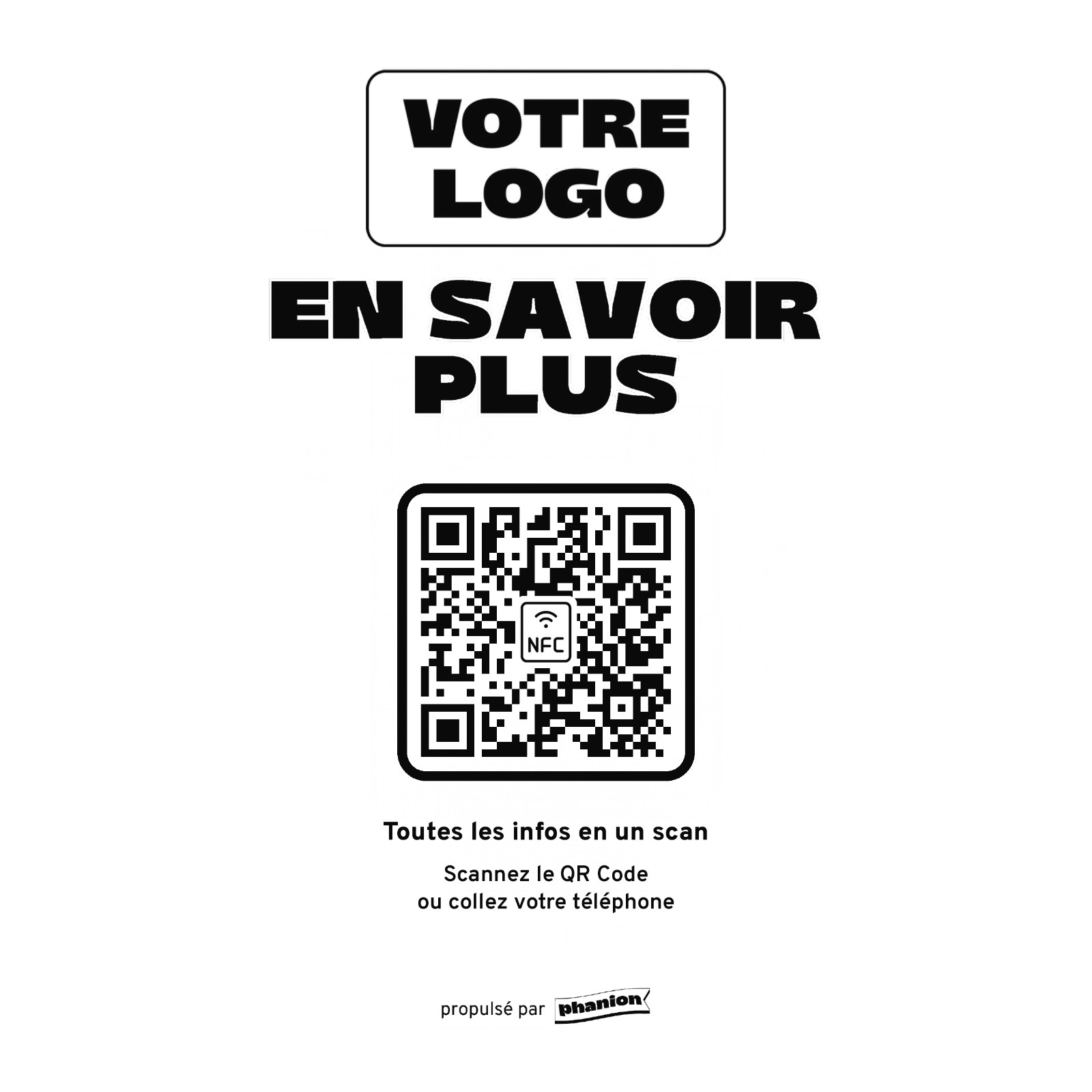 Aperçu de votre plaque sur mesure « en savoir plus » acrylique