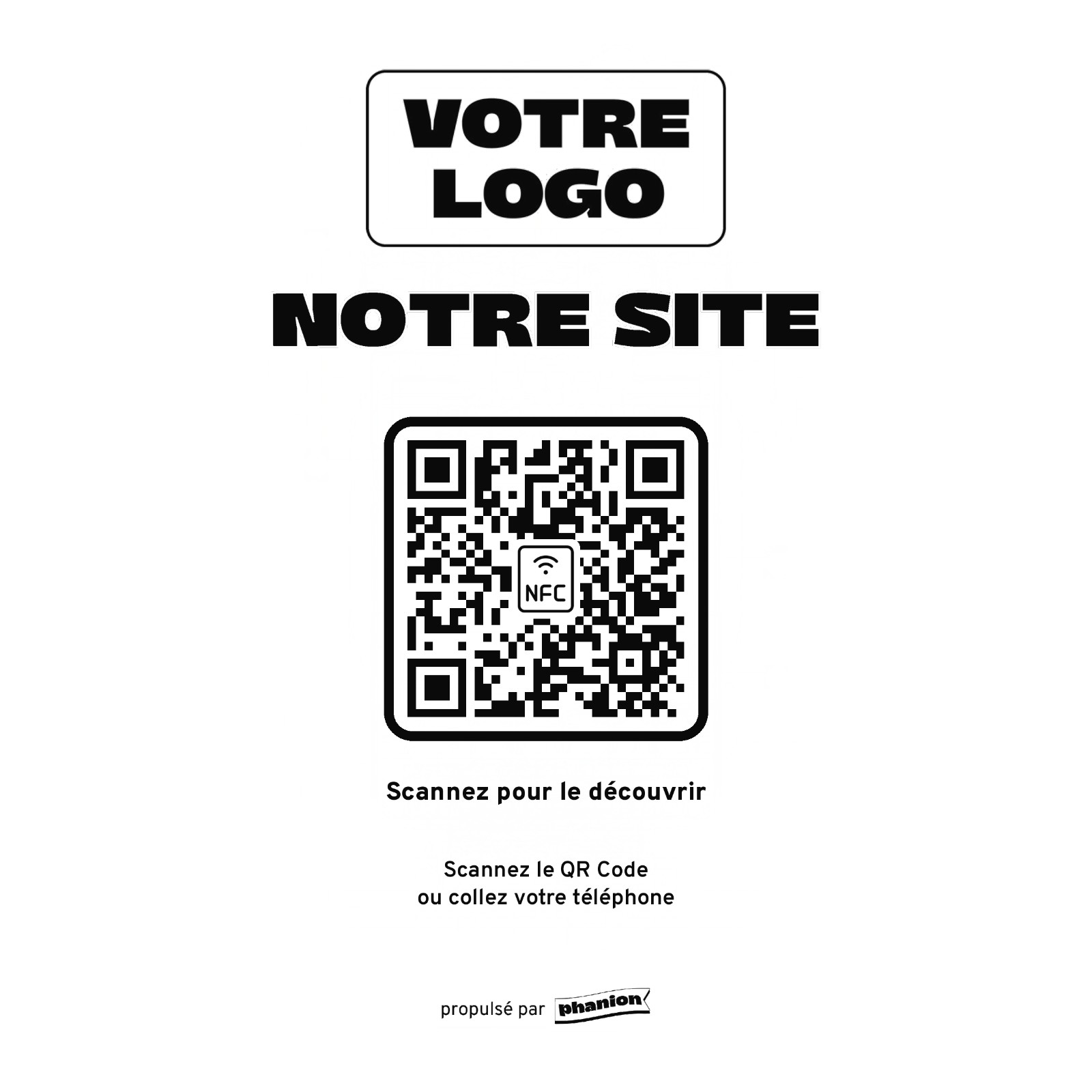 Aperçu de votre plaque sur mesure « notre site » acrylique