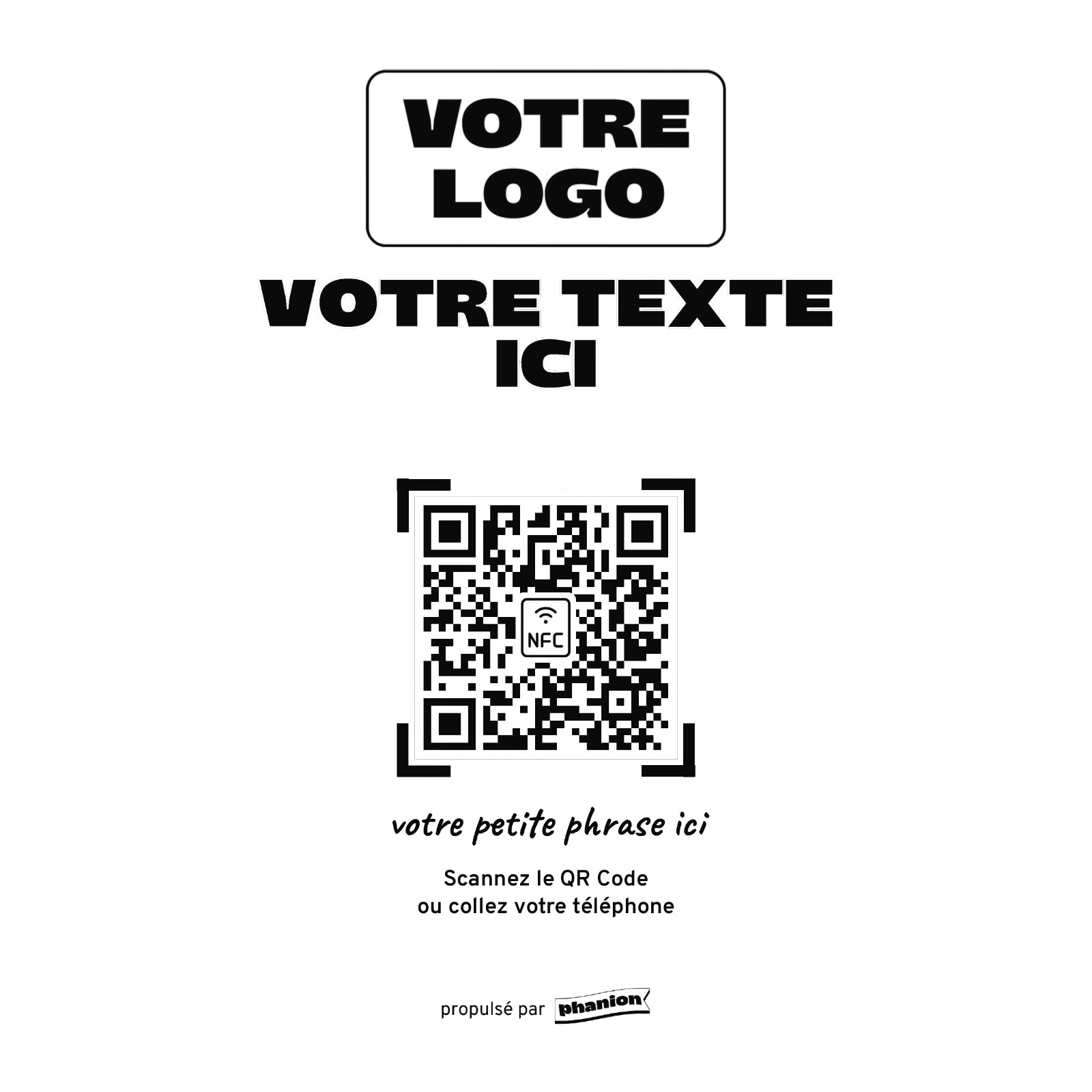 Aperçu de votre plaque sur mesure « votre texte ici » acrylique