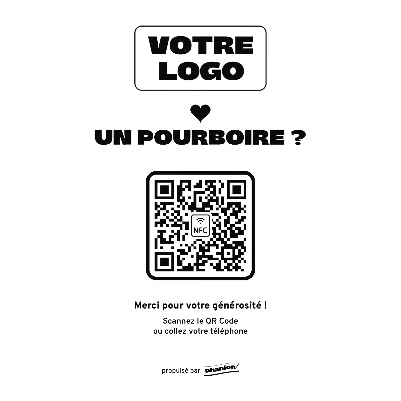 Aperçu de votre plaque pourboire « un pourboire ? » acrylique