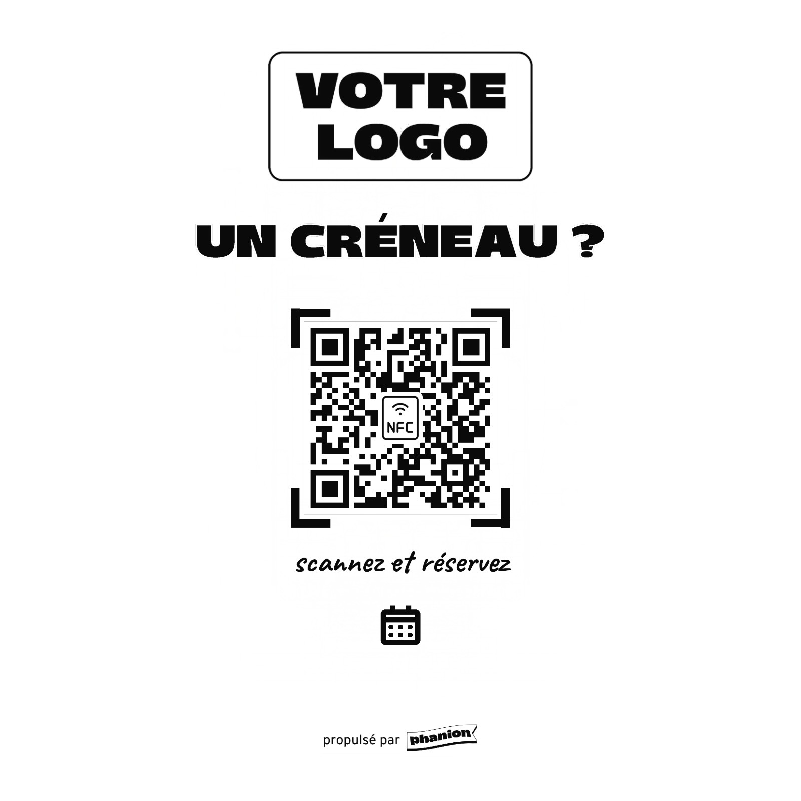 Aperçu de votre plaque rendez-vous « un créneau » led