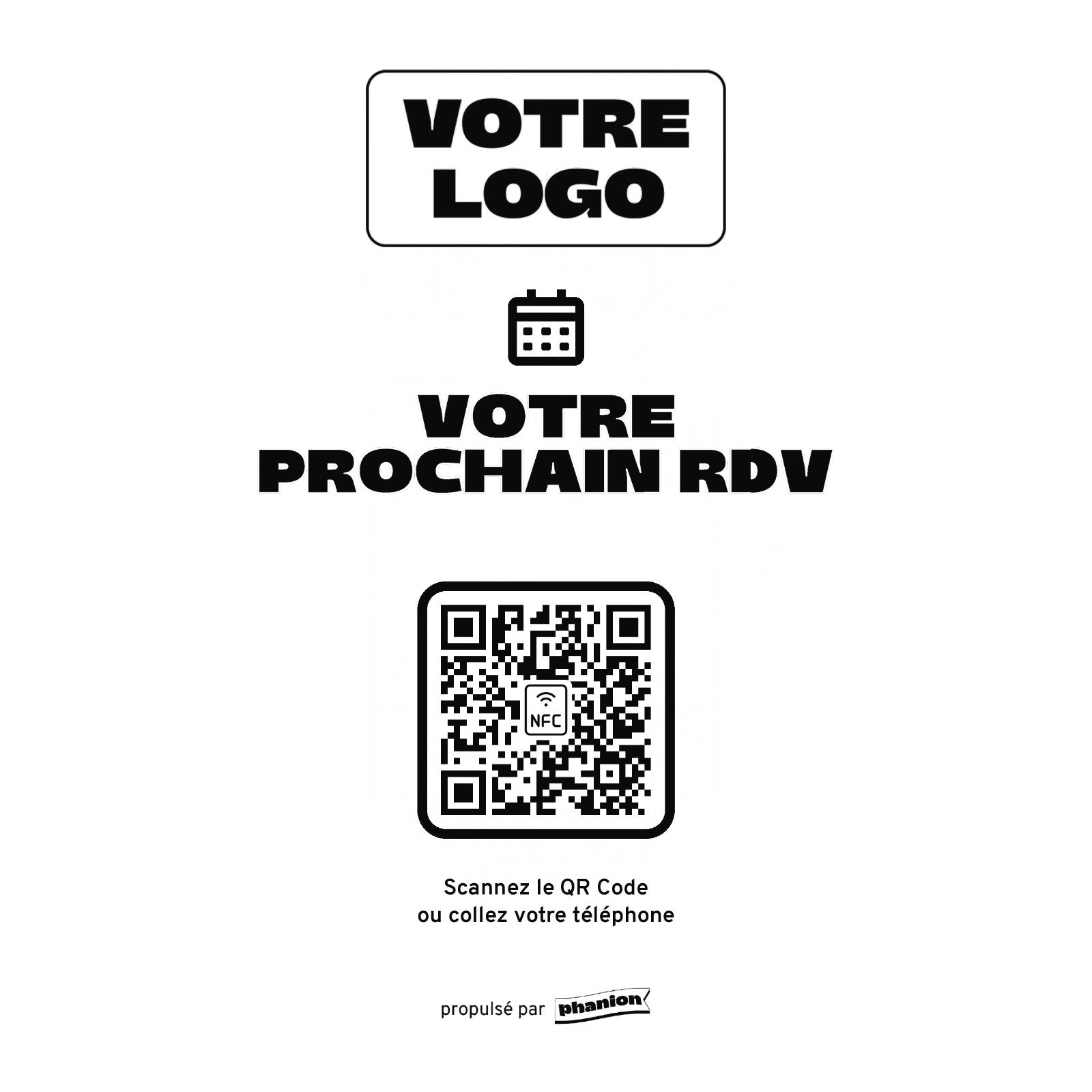 Aperçu de votre plaque rendez-vous « votre prochain rdv » acrylique