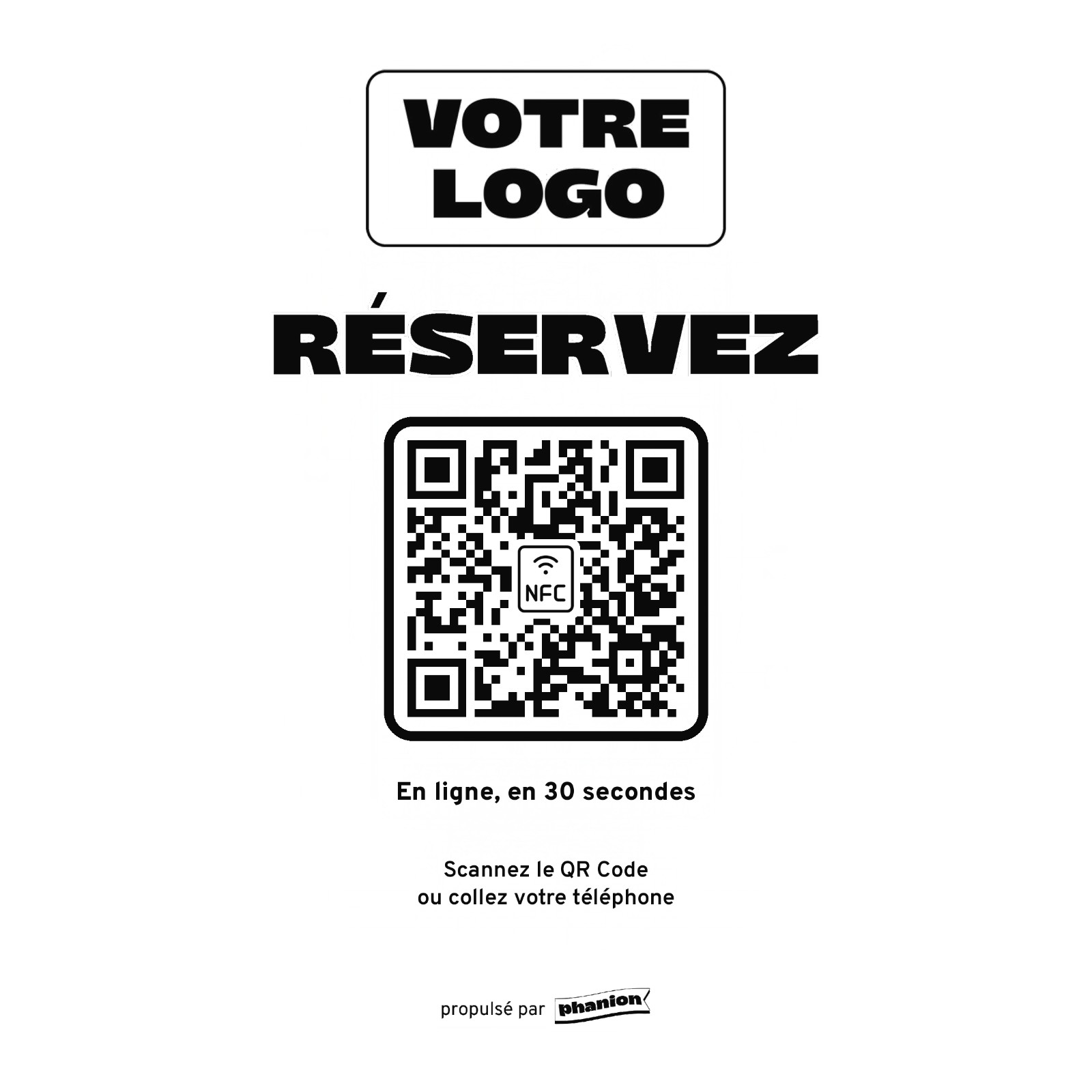 Aperçu de votre plaque rendez-vous « réservez » acrylique