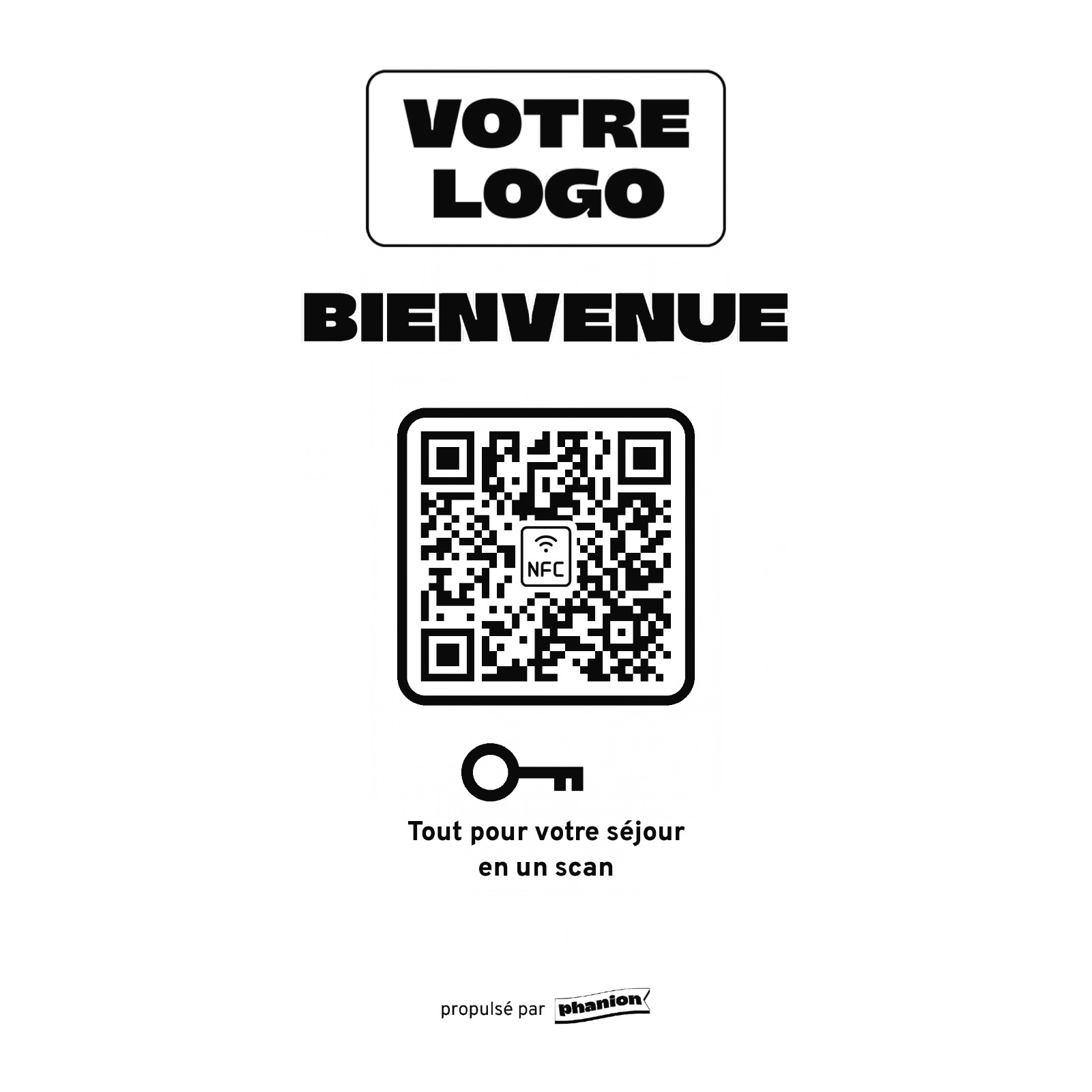 Aperçu de votre plaque accueil « bienvenue, votre séjour » acrylique