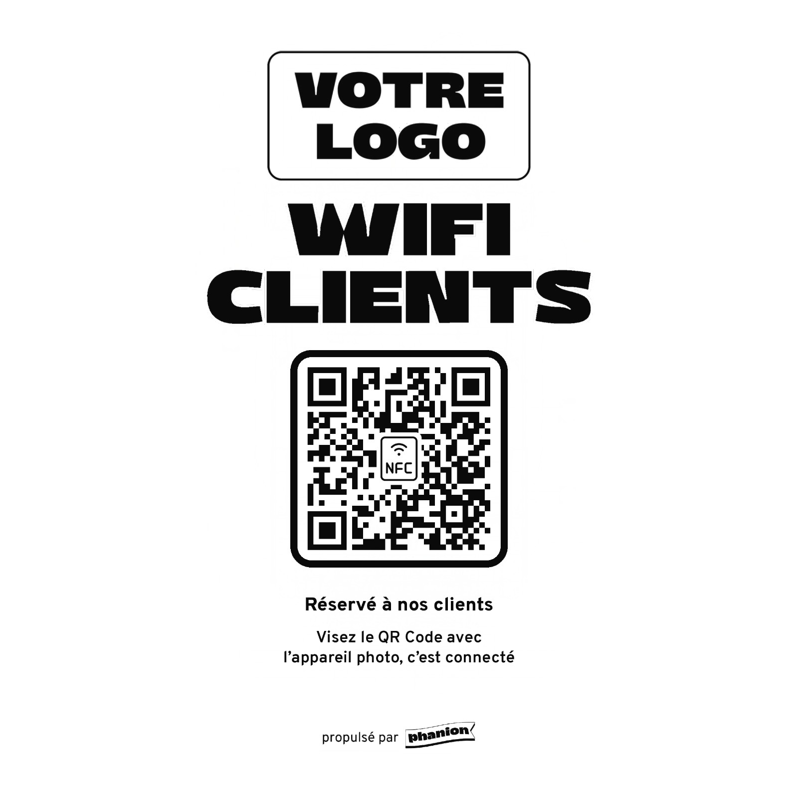 Aperçu de votre plaque wifi « wifi clients » acrylique