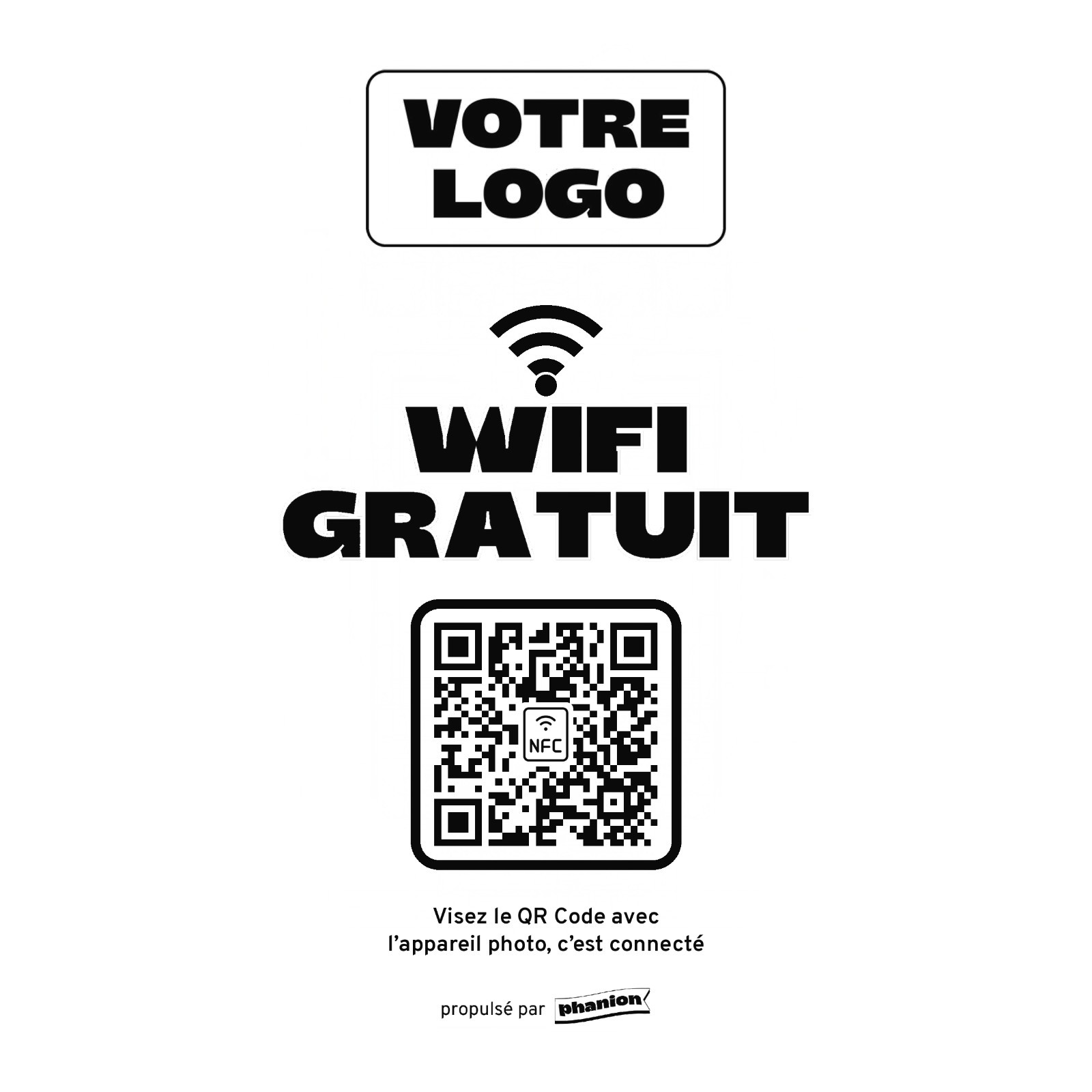 Aperçu de votre plaque wifi « wifi gratuit » acrylique
