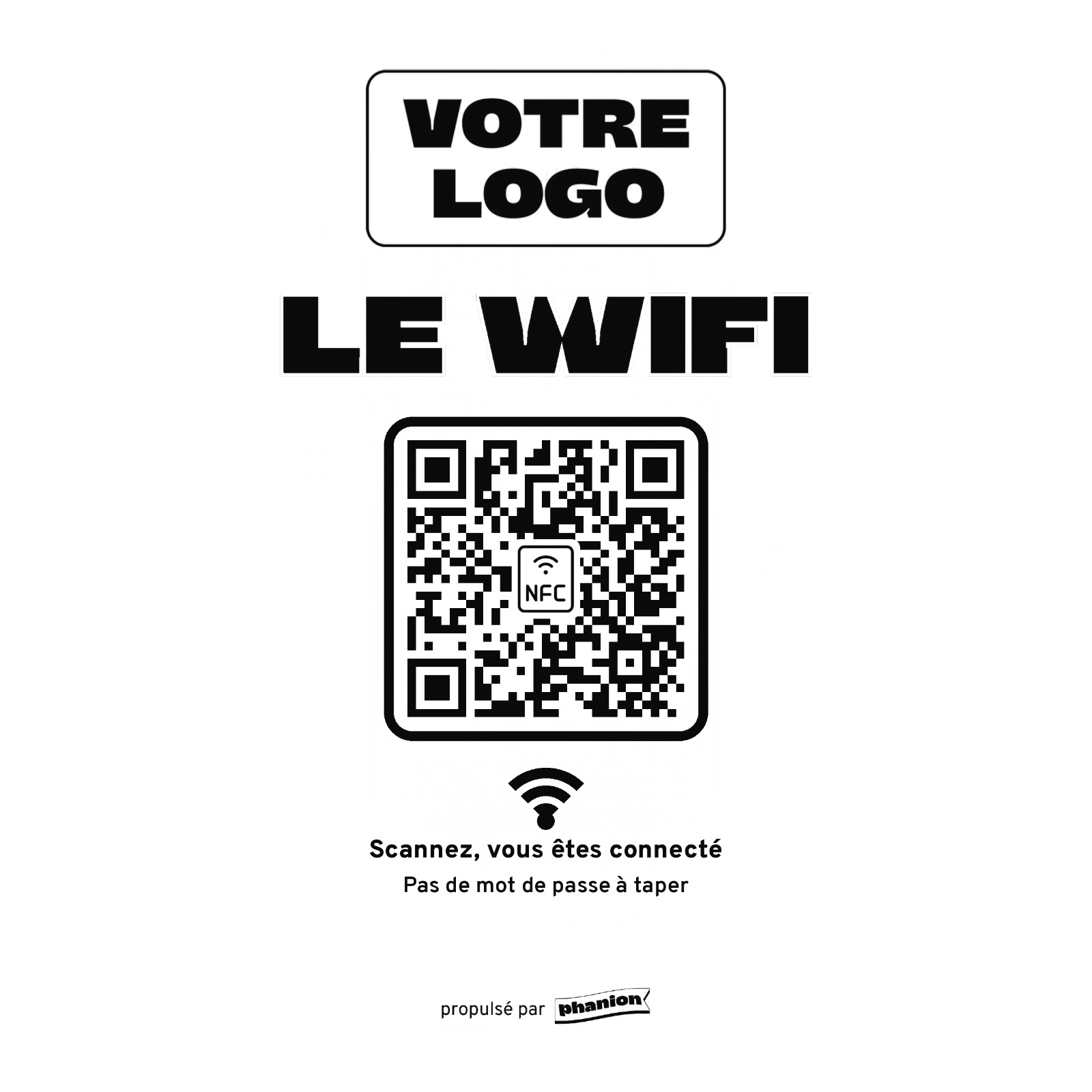 Aperçu de votre plaque wifi « le wifi » acrylique