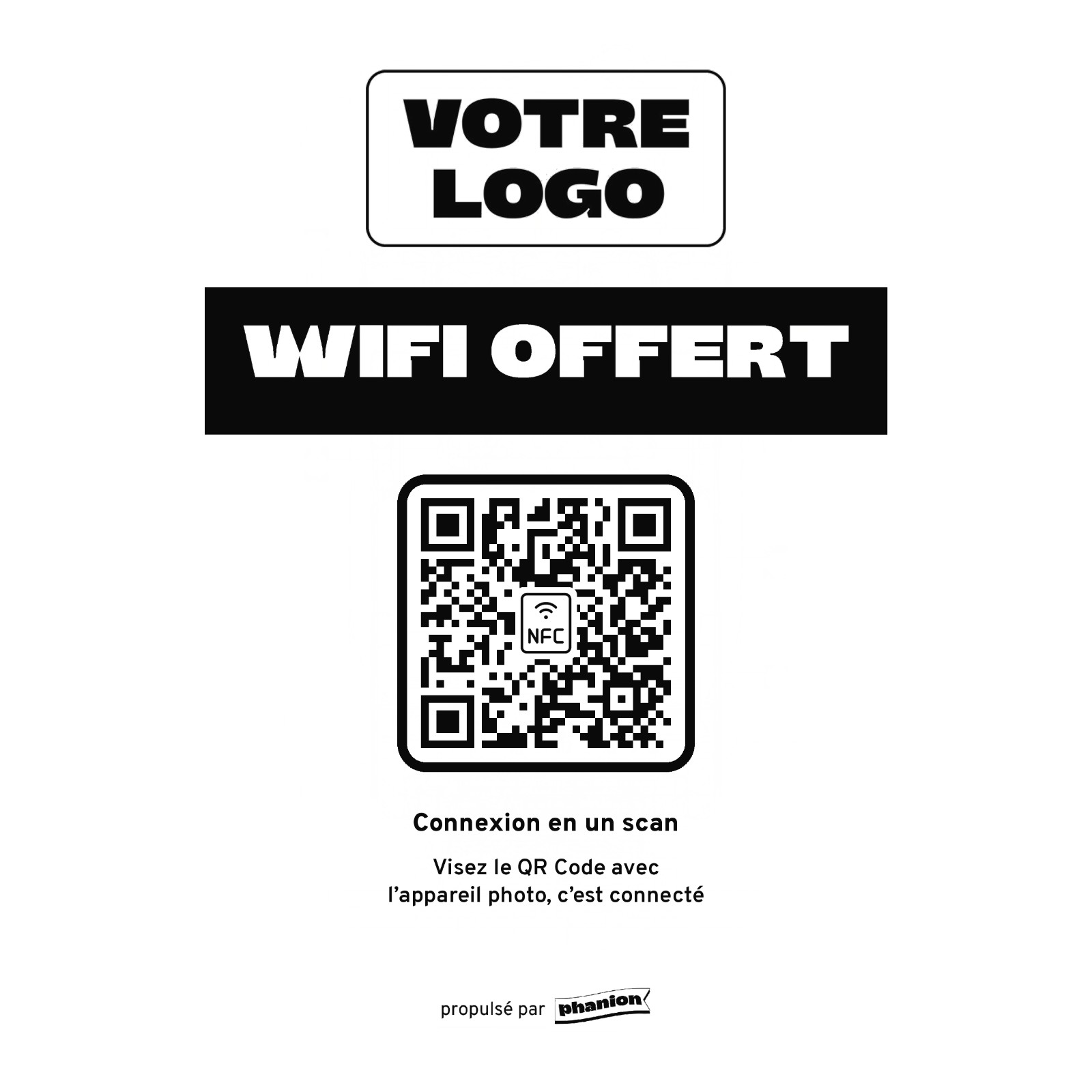 Aperçu de votre plaque wifi « wifi offert » led