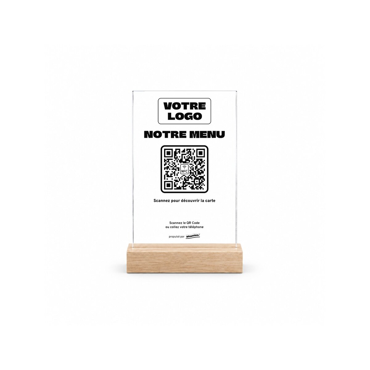 Porte-menu QR code