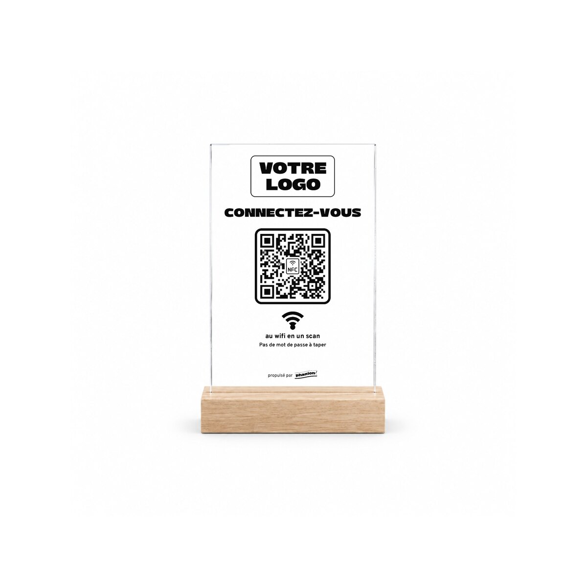 Présentoir QR code wifi